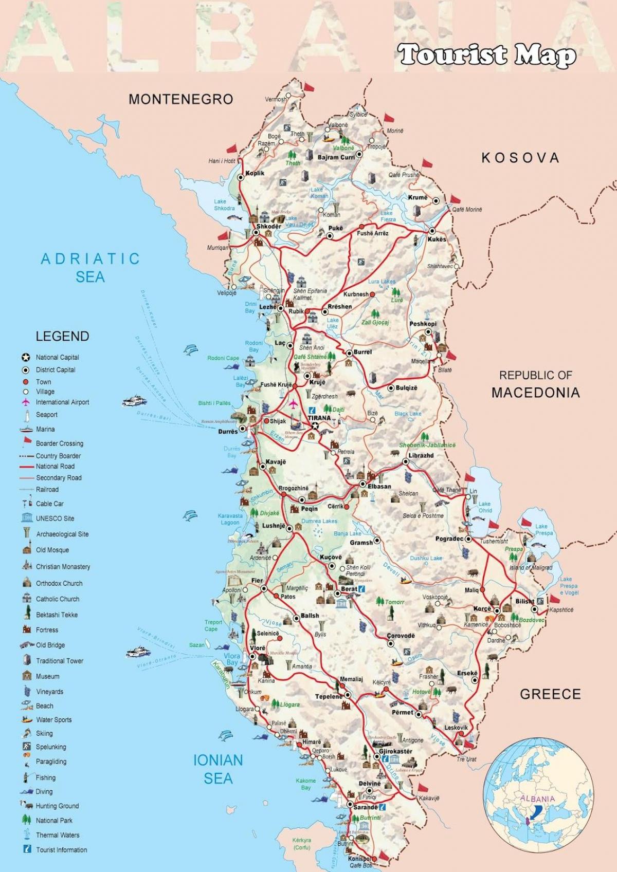dhermi žemėlapis Albanija
