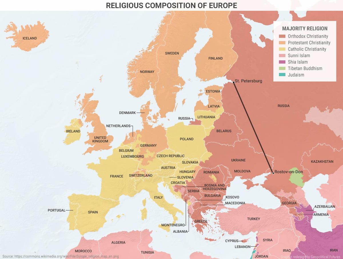 žemėlapis Albanija religija