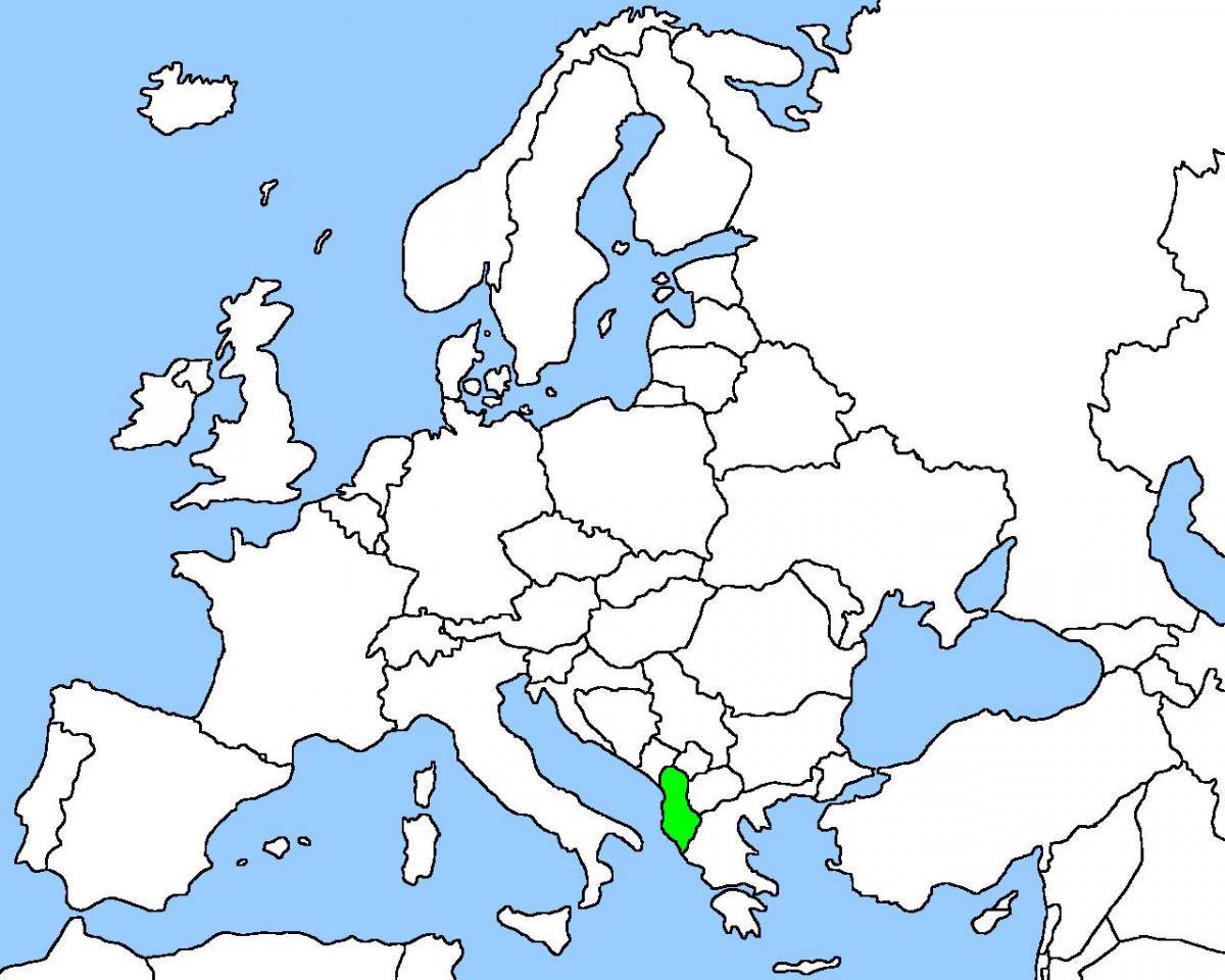 žemėlapis Albanija vieta žemėlapyje