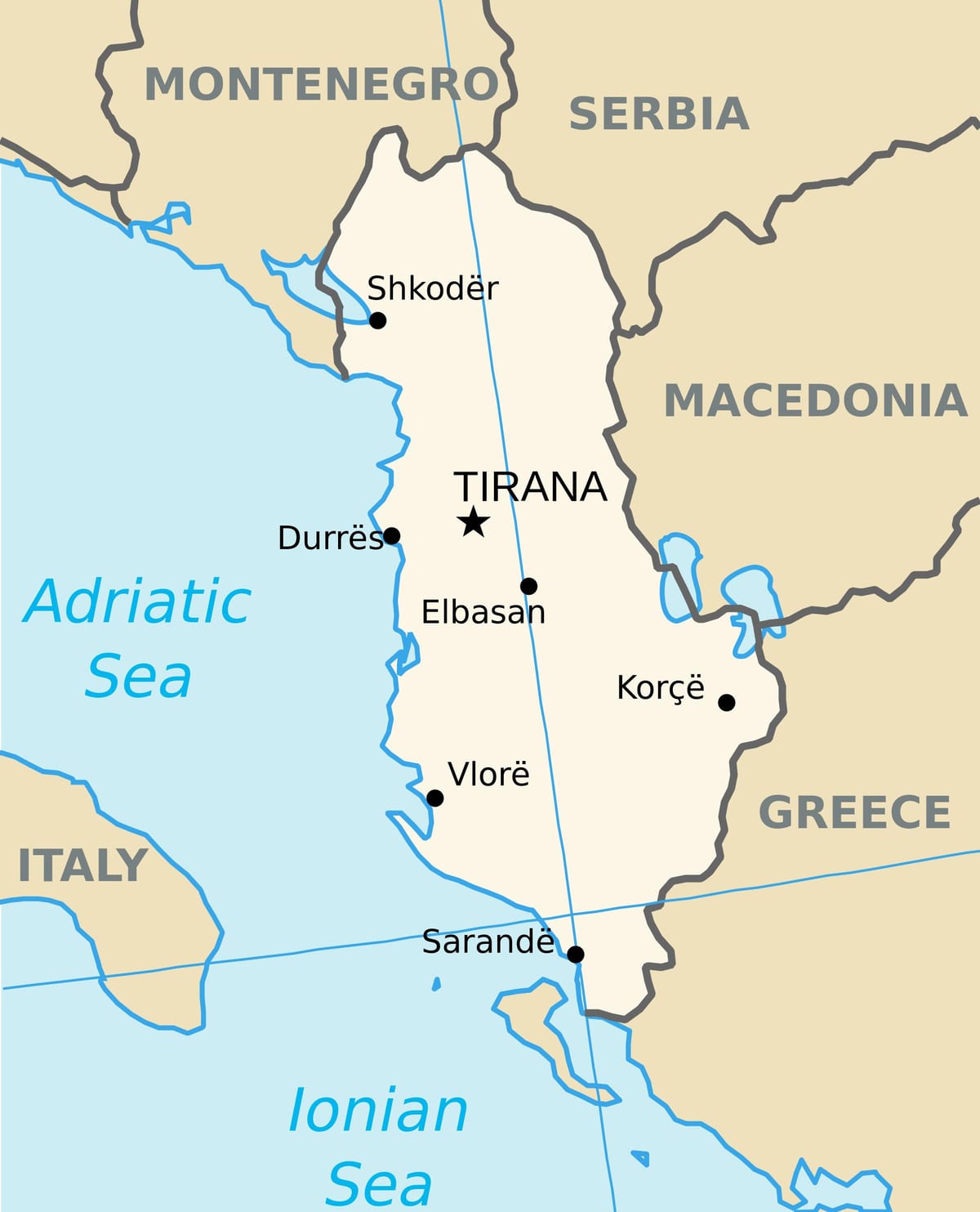 žemėlapis saranda Albanija