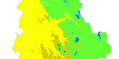 Žemėlapis Albanija klimato