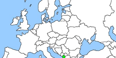 Žemėlapis Albanija vieta žemėlapyje