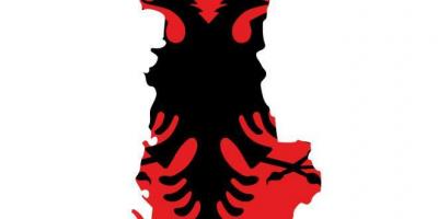 Žemėlapis Albanijos vėliava
