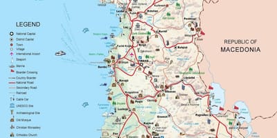 Dhermi žemėlapis Albanija