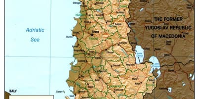 Albanijos senas žemėlapis